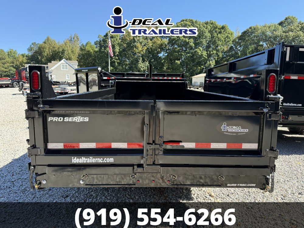 7x16 17.6K Sure-Trac Pro Series Dump w/Telescopic Hoist
