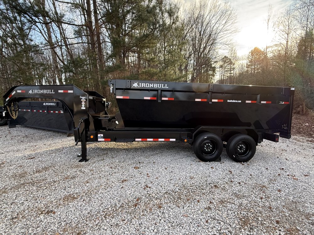 7X16 16K IronBull Gooseneck Roll-Off Dump Trailer