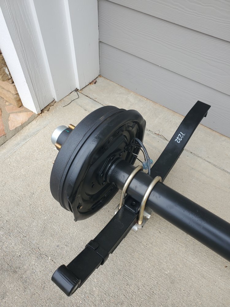 7K BRAKE AXLE 94.25/77.2 8-6.5 BOLT PATTERN COMPLETE