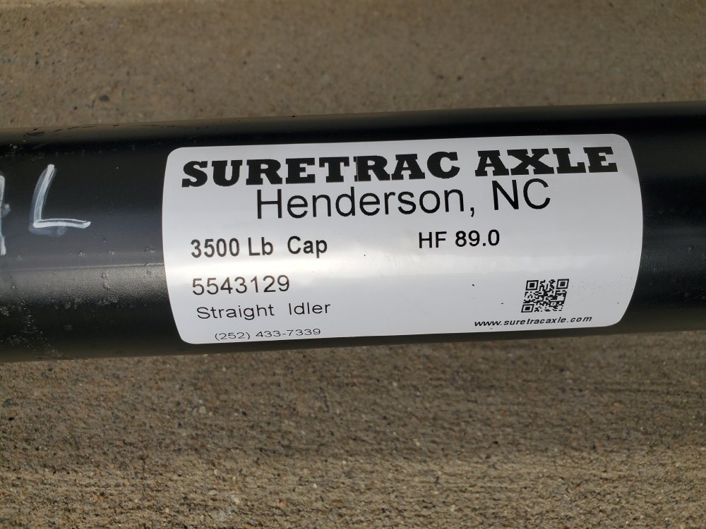 3.5K Idler Axle 89 Bare 4.5" on 5 Bolt Pattern Loose Saddles