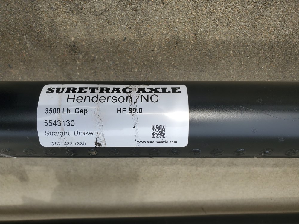 3.5K Brake Axle 89 Bare 4.5-6 Bolt Pattern Loose Saddles