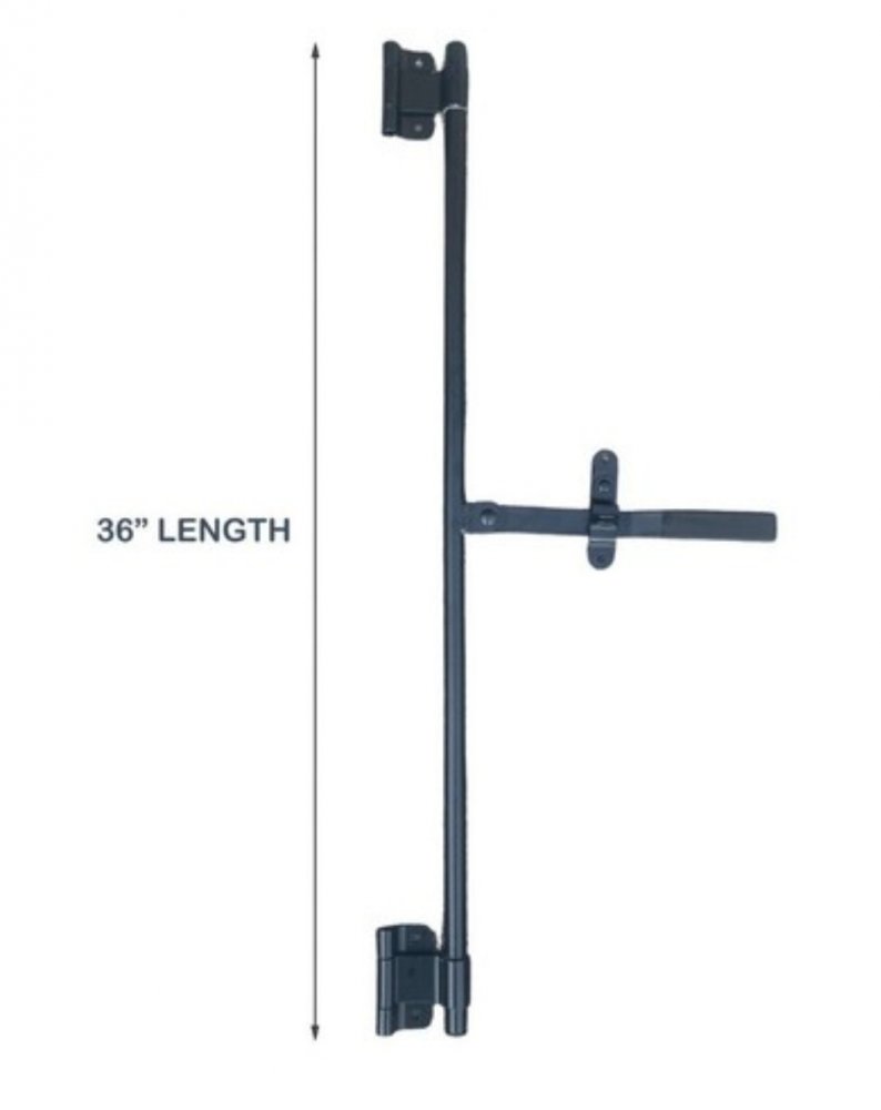 BAR LOCK SET FOR CARGO TRAILER DOORS - 36in BLACK
