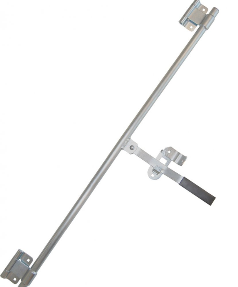 BAR LOCK SET FOR CARGO TRAILER DOORS - 36in ZINC