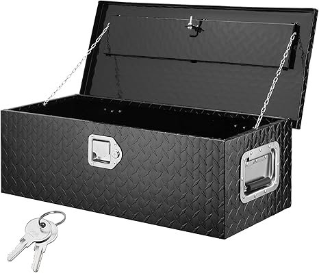VEVOR Heavy Duty Aluminum Truck Bed Tool Box, Diamond Plate, 30 x 13 x 9.6 inches