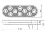 6 INCH RED OVAL STOP/TURN/TAIL