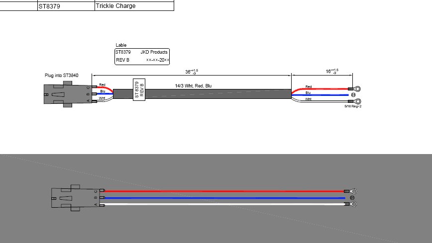 Wire Harness, Tilt Trickle Charge