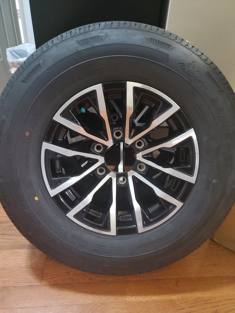 6 LUG SPARE EDGE BLACK ALUMINUM SPARE TIRE & WHEEL