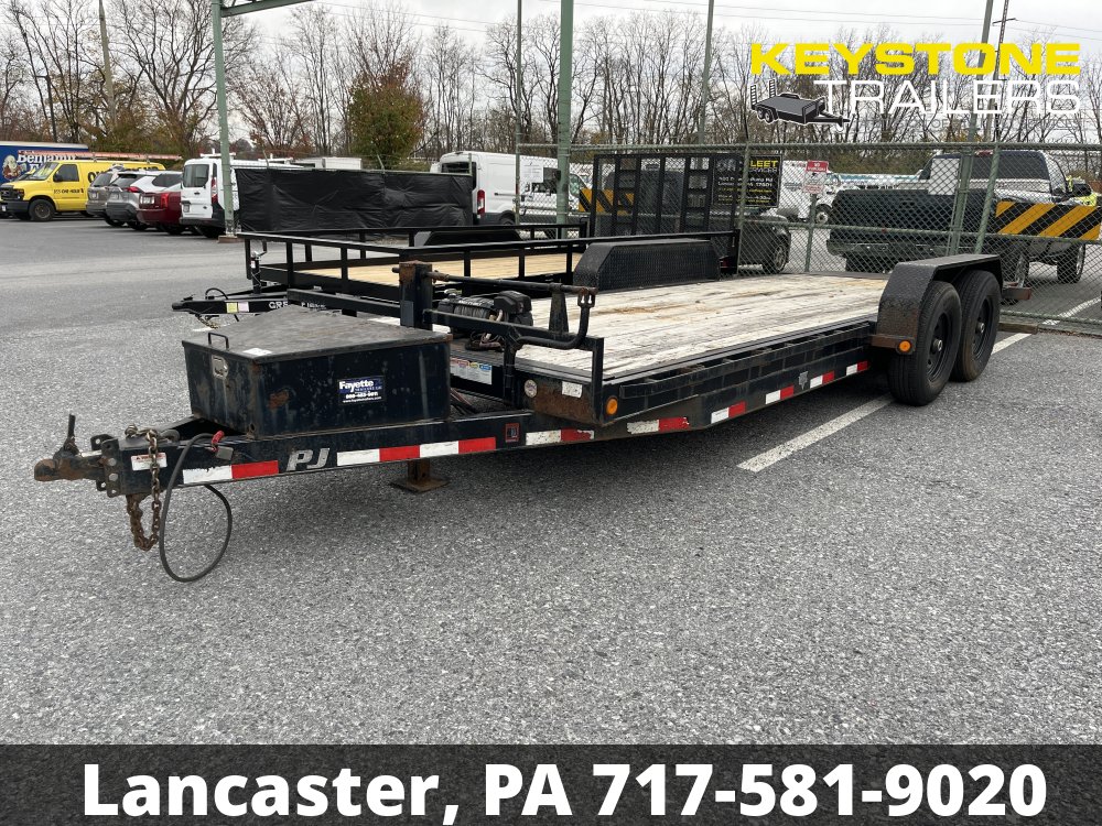 2015 PJ Trailer - 7X20 14000# Hydraulic Tilt Trailer - Black - 7x20 - 14,000#