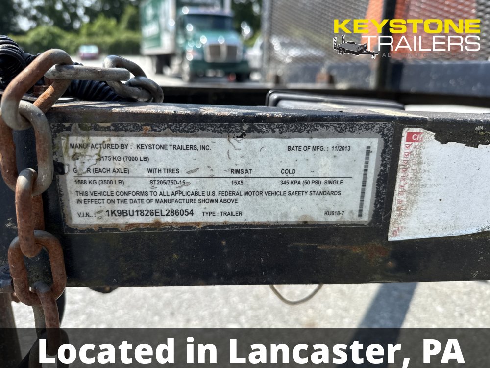 2014 Keystone Trailers - KU618-7 - Black - 6x18 - 7,000#