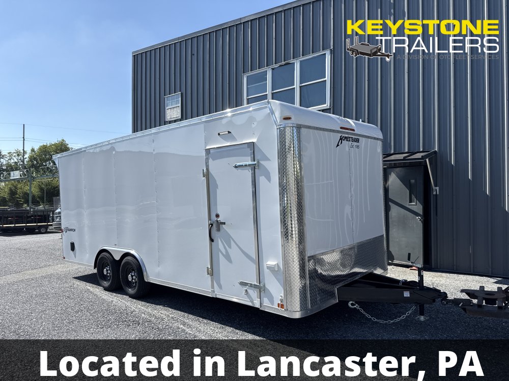 2026 Homesteader Trailers - 820AB - White - 8.5x20 - 9,950#