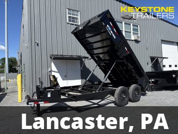 2027 B-Wise - DT714LP-LE-14 - Black - 7'x14' - 14,000# w/ Ramps & Combo-Gate