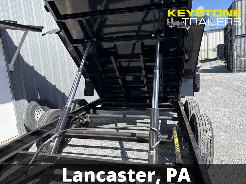 2027 B-Wise - DT714LP-LE-14 - Black - 7'x14' - 14,000# w/ Ramps & Combo-Gate