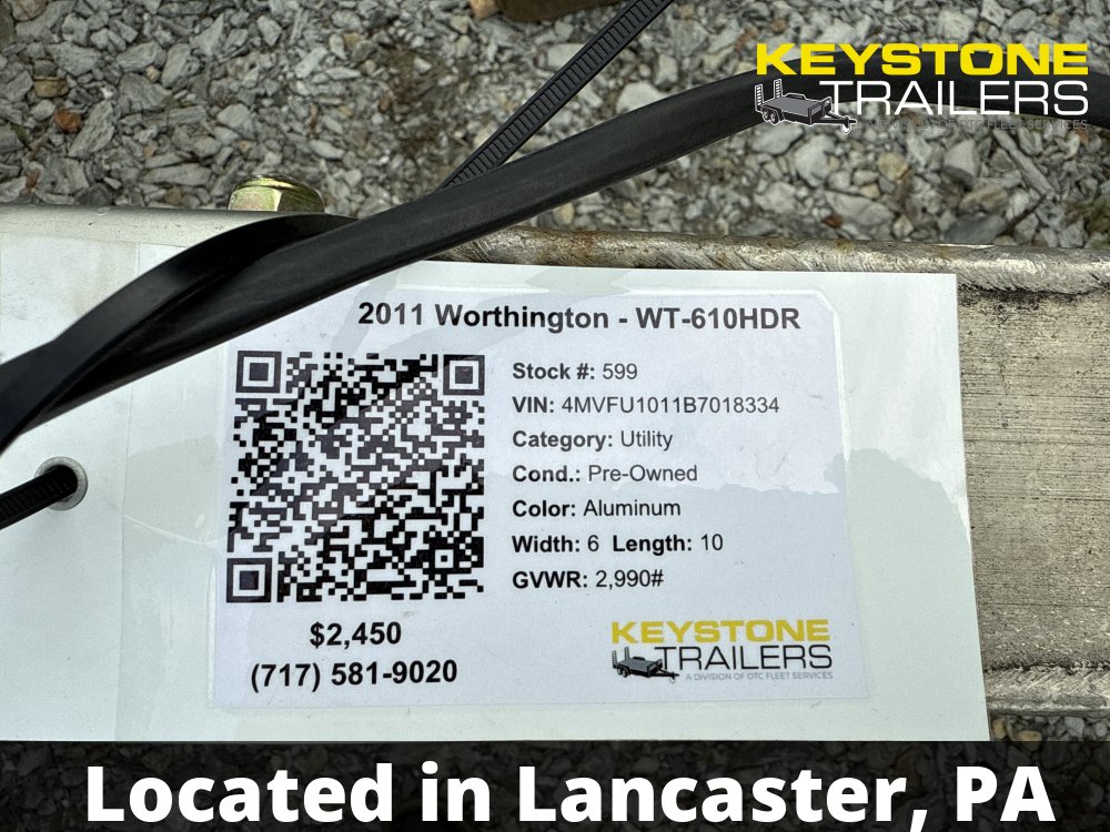 2011 Worthington - WT-610HDR - Aluminum - 6x10 - 2,990#