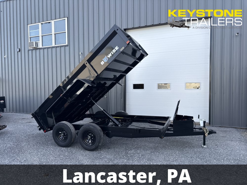 2026 B-Wise - DT714LP-LE-14 - Black - 7x14 - 14,000# w/ Ramps & Combo-Gate