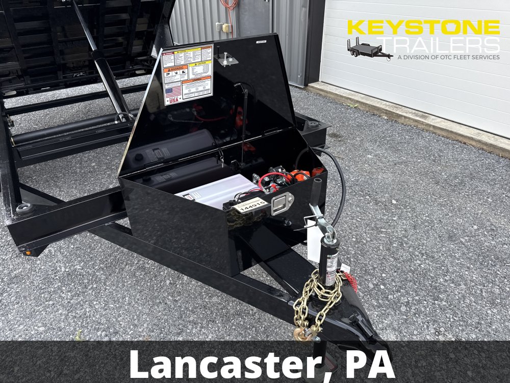 2026 B-Wise - DT714LP-LE-14 - Black - 7x14 - 14,000# w/ Ramps & Combo-Gate