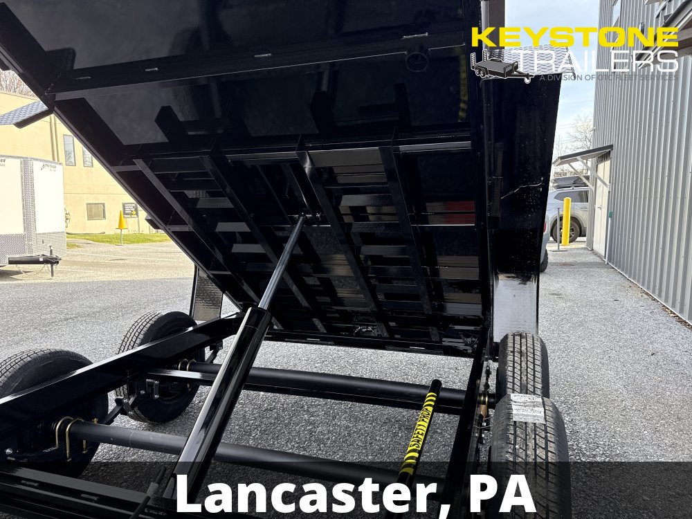 2026 B-Wise - DT714LP-LE-14 - Black - 7x14 - 14,000# w/ Ramps & Combo-Gate