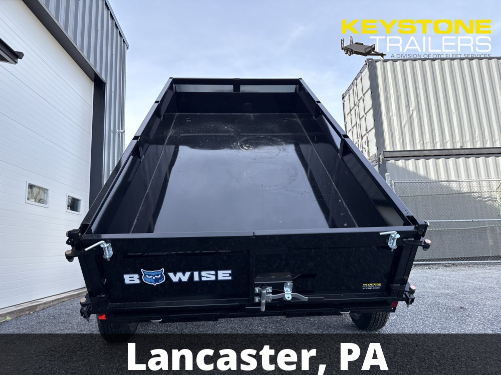 2026 B-Wise - DT714LP-LE-14 - Black - 7x14 - 14,000# w/ Ramps & Combo-Gate