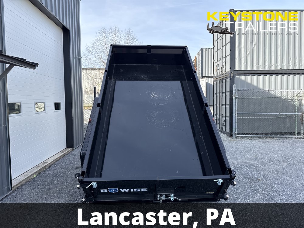 2026 B-Wise - DT714LP-LE-14 - Black - 7x14 - 14,000# w/ Ramps & Combo-Gate