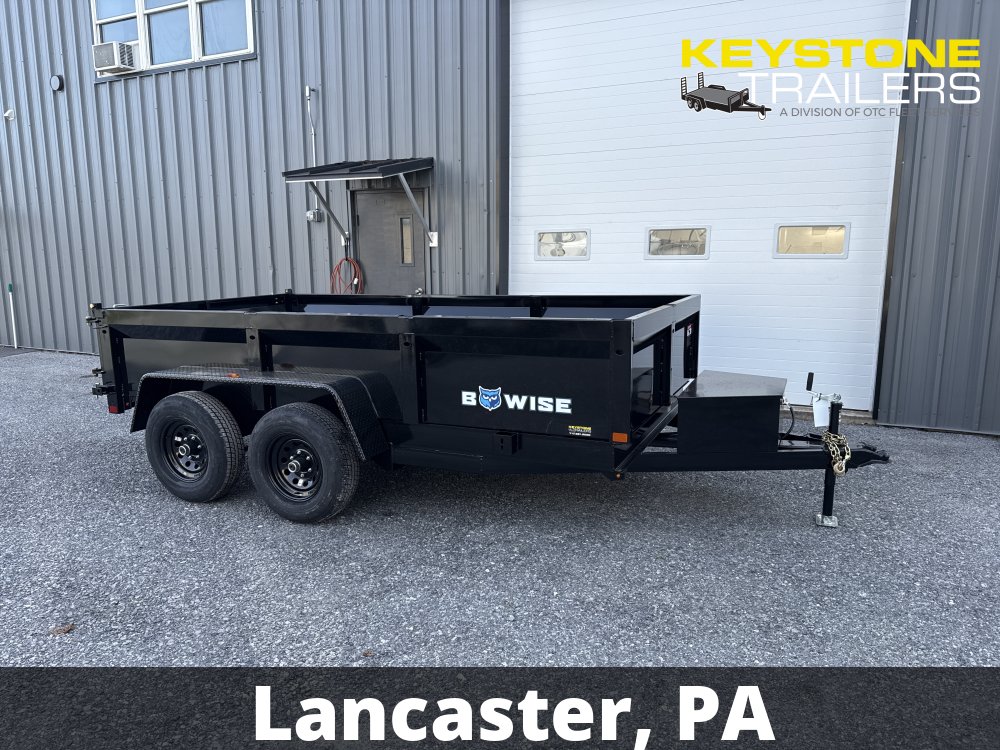 2026 B-Wise - DT714LP-LE-14 - Black - 7x14 - 14,000# w/ Ramps & Combo-Gate