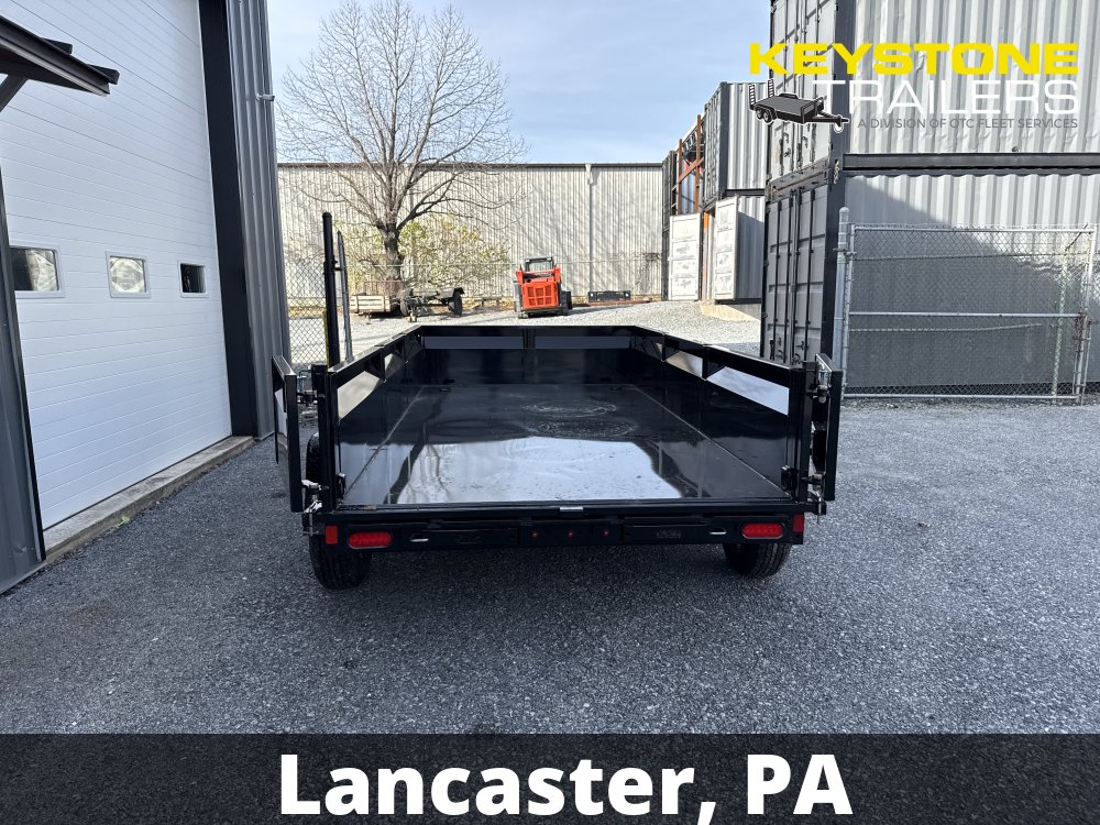 2026 B-Wise - DT714LP-LE-14 - Black - 7x14 - 14,000# w/ Ramps & Combo-Gate