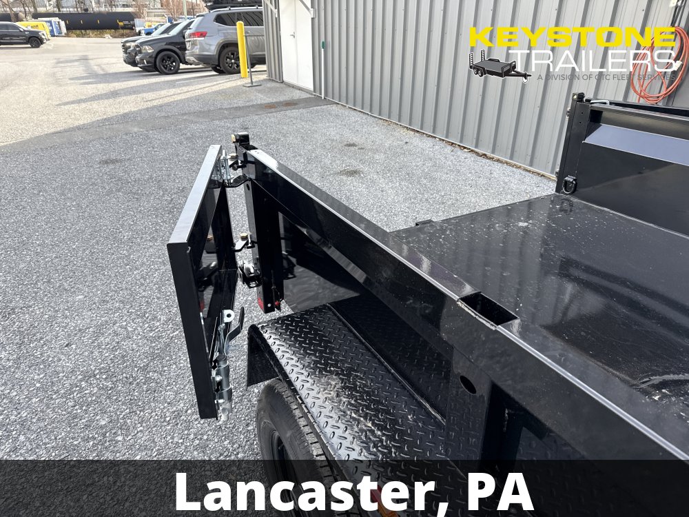 2026 B-Wise - DT714LP-LE-14 - Black - 7x14 - 14,000# w/ Ramps & Combo-Gate