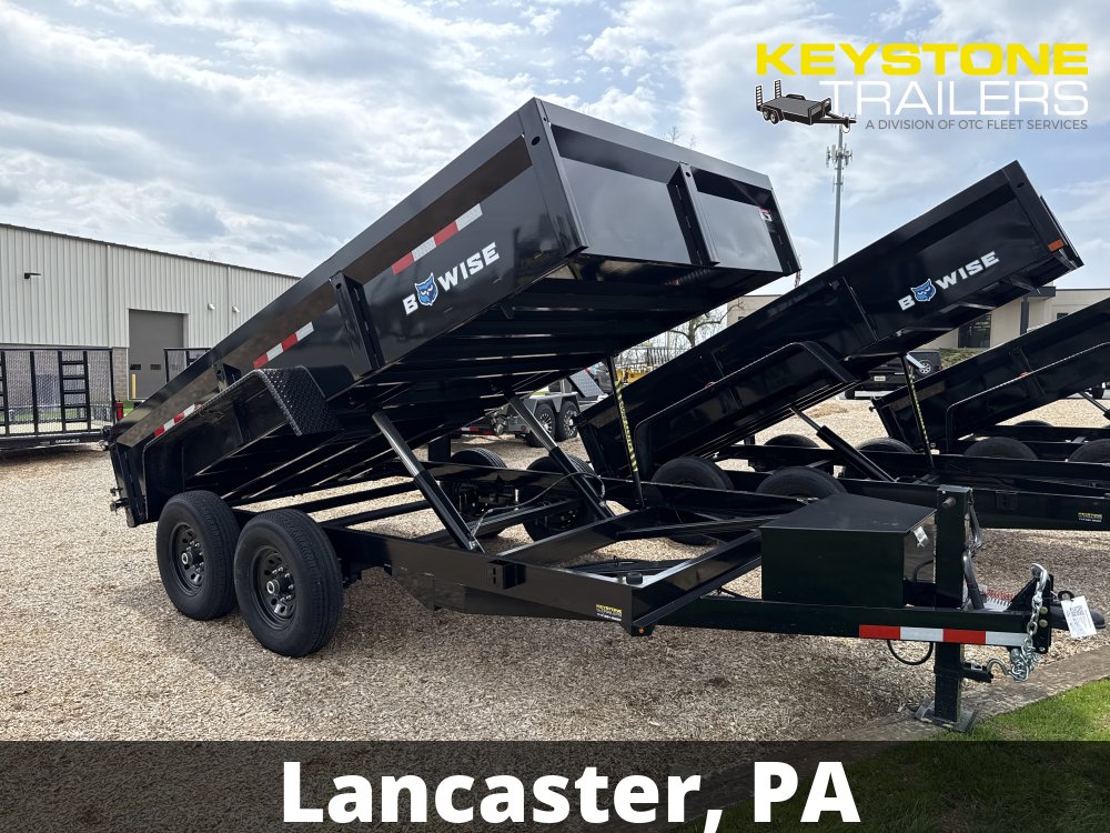 2026 B-Wise - DT714LP-LE-14 - Black - 7x14 - 14,000# w/ Ramps & Combo-Gate