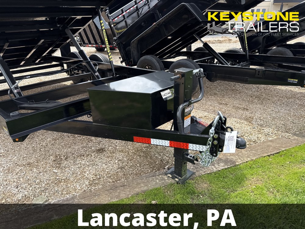 2026 B-Wise - DT714LP-LE-14 - Black - 7x14 - 14,000# w/ Ramps & Combo-Gate