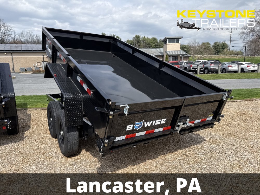 2026 B-Wise - DT714LP-LE-14 - Black - 7x14 - 14,000# w/ Ramps & Combo-Gate