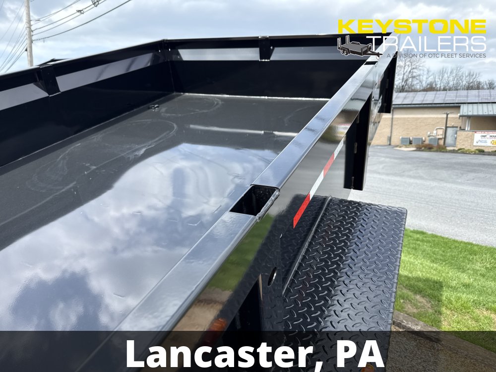 2026 B-Wise - DT714LP-LE-14 - Black - 7x14 - 14,000# w/ Ramps & Combo-Gate