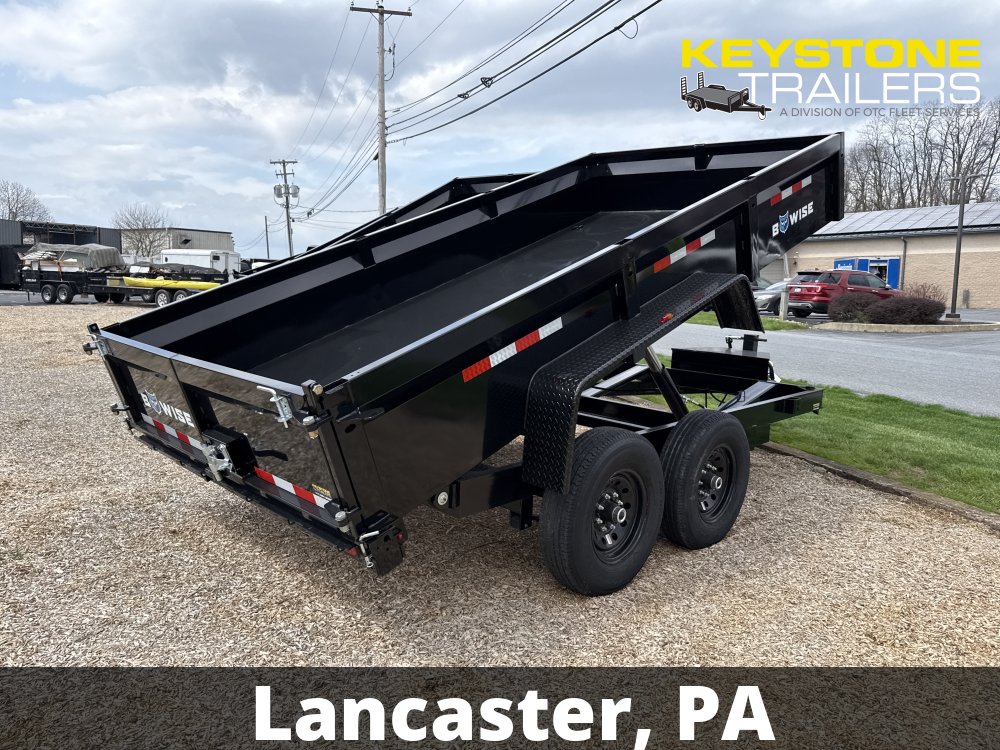 2026 B-Wise - DT714LP-LE-14 - Black - 7x14 - 14,000# w/ Ramps & Combo-Gate