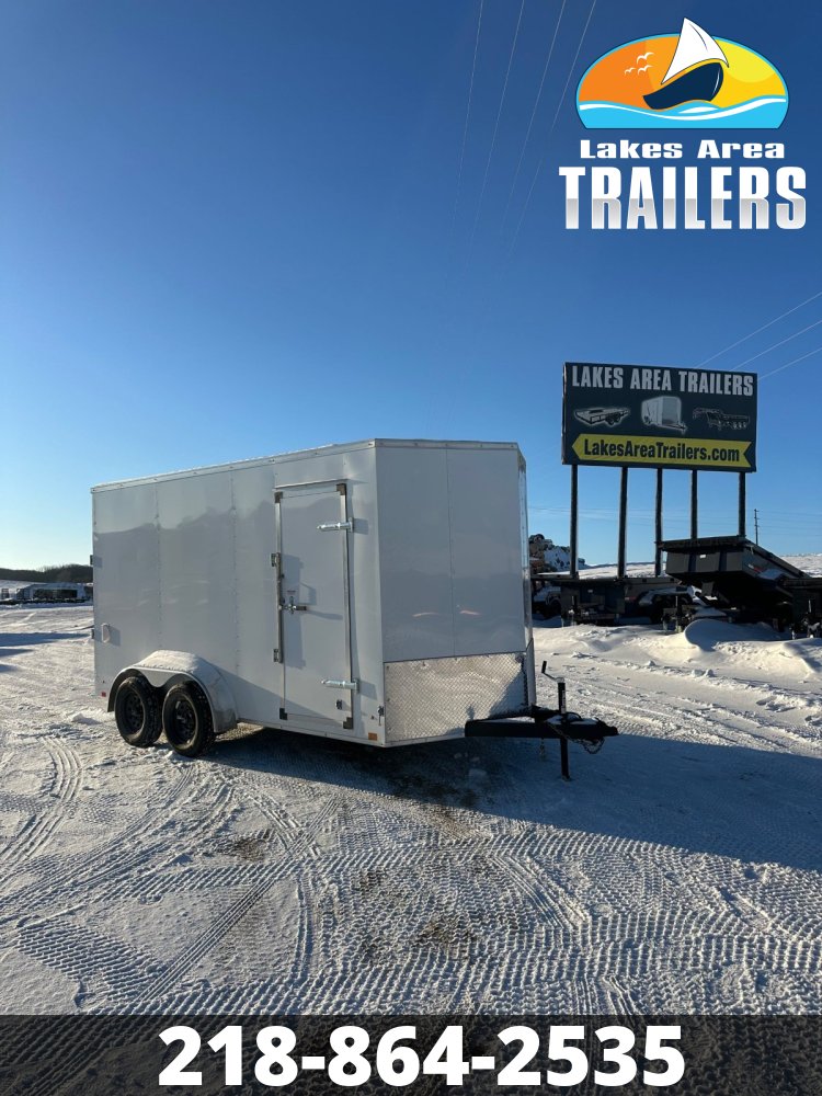 2026 CROSS 7X14 BETA WHITE ENCLOSED TRAILER