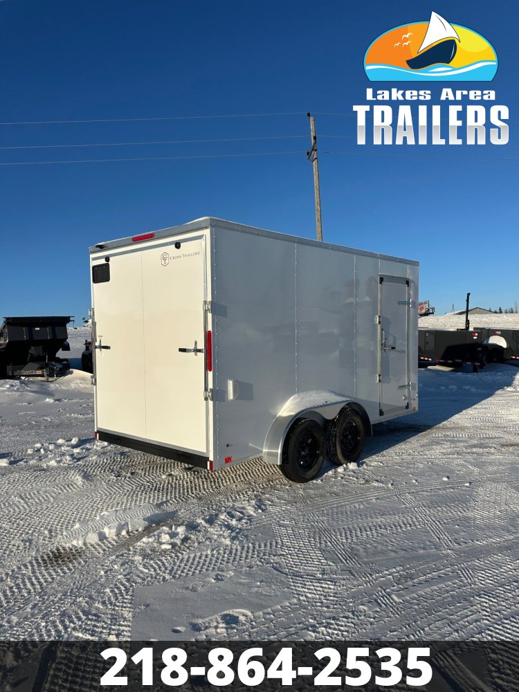 2026 CROSS 7X14 BETA WHITE ENCLOSED TRAILER