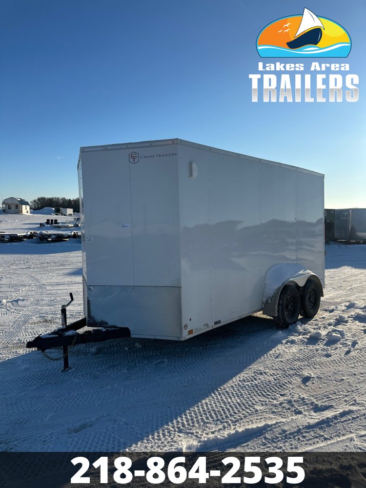 2026 CROSS 7X14 BETA WHITE ENCLOSED TRAILER