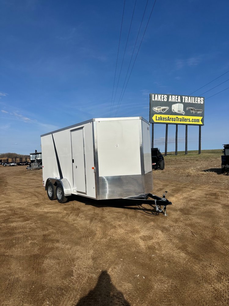 2025 AERO 7X14 WHITE ENCLOSED TRAILER