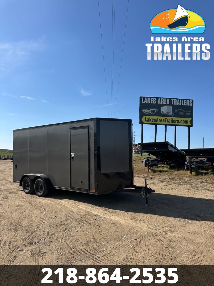 2026 CROSS 7X16 ALPHA CHARCOAL BLACKOUT ENCLOSED TRAILER