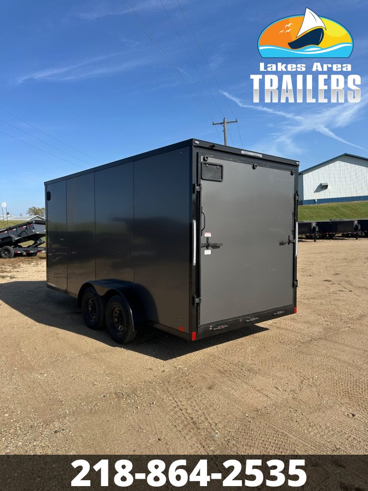 2026 CROSS 7X16 ALPHA CHARCOAL BLACKOUT ENCLOSED TRAILER