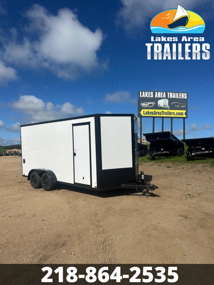 2026 CROSS 7X16 ALPHA WHITE ENCLOSED TRAILER