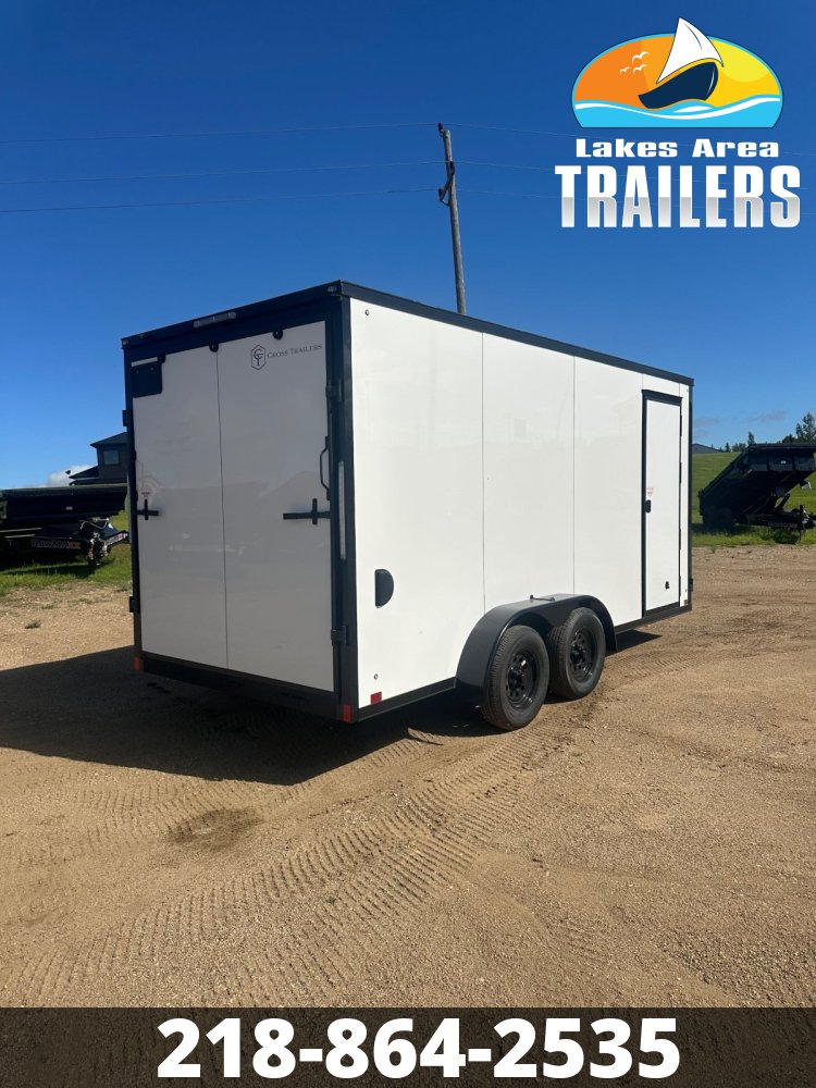 2026 CROSS 7X16 ALPHA WHITE ENCLOSED TRAILER
