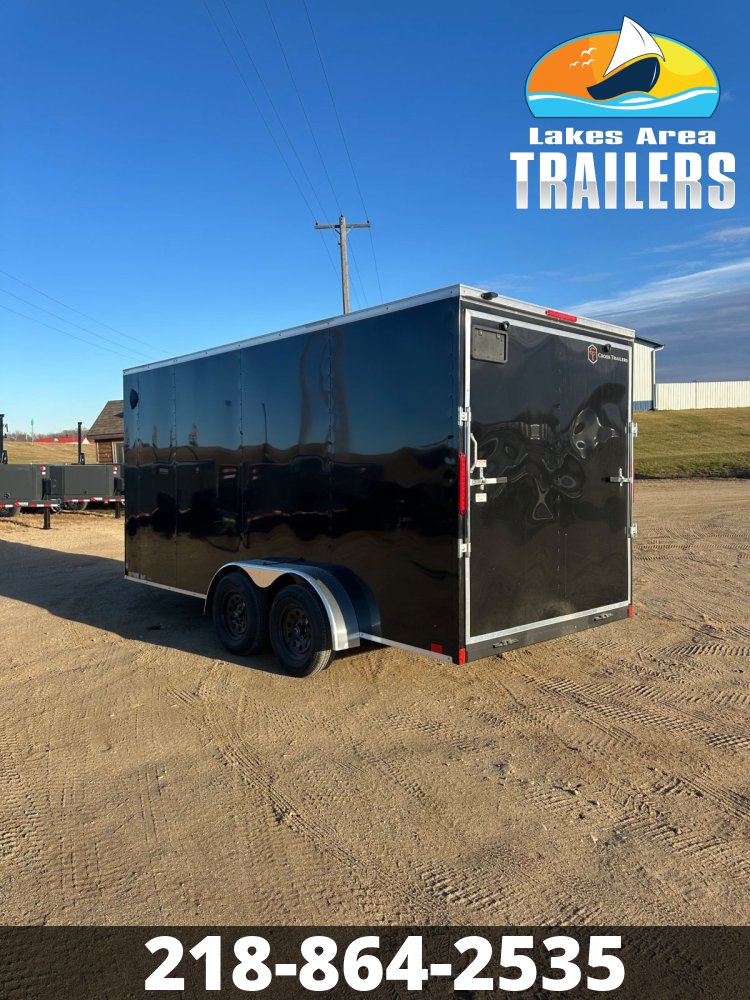 2026 CROSS 7X16 BETA BLACK ENCLOSED TRAILER