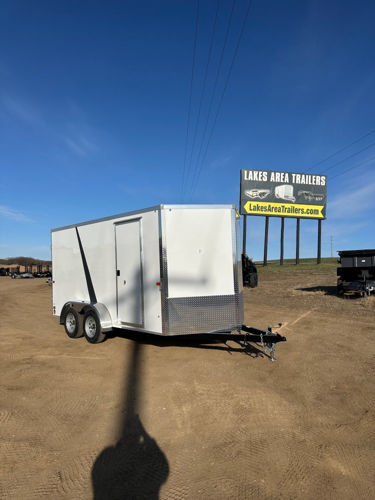 2025 AERO 7X14 WHITE ENCLOSED TRAILER