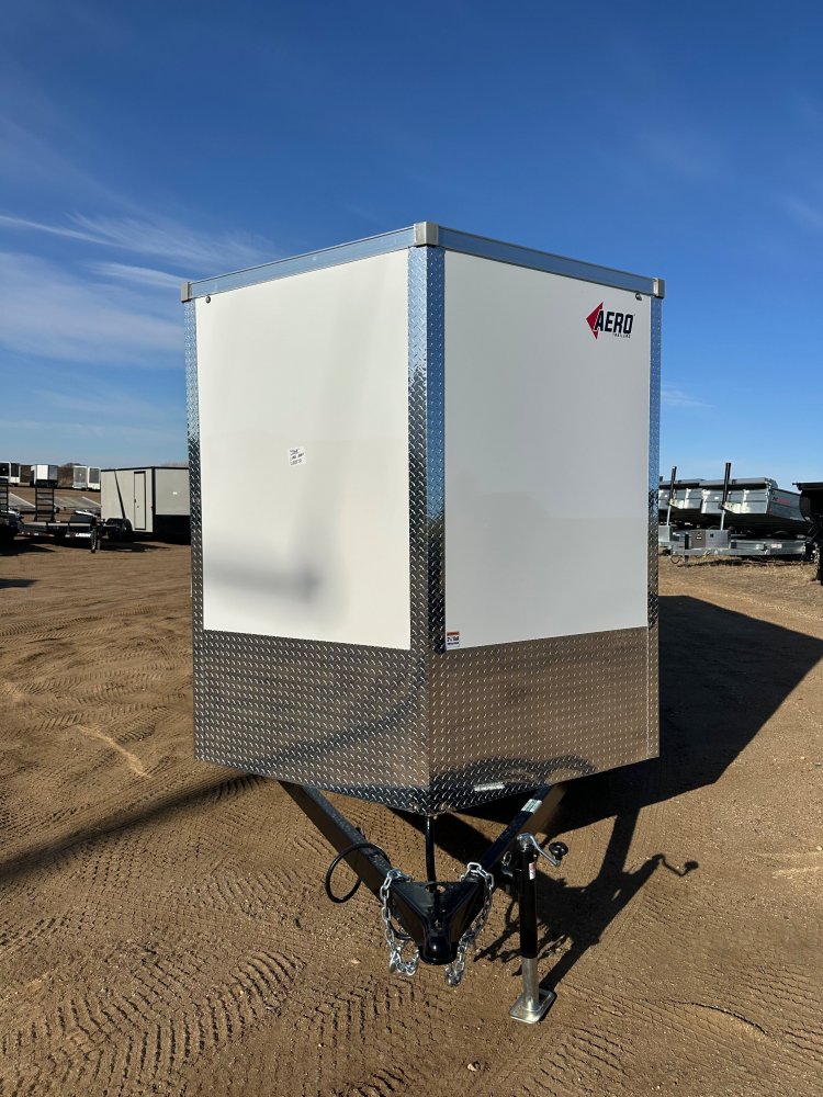 2025 AERO 7X14 WHITE ENCLOSED TRAILER
