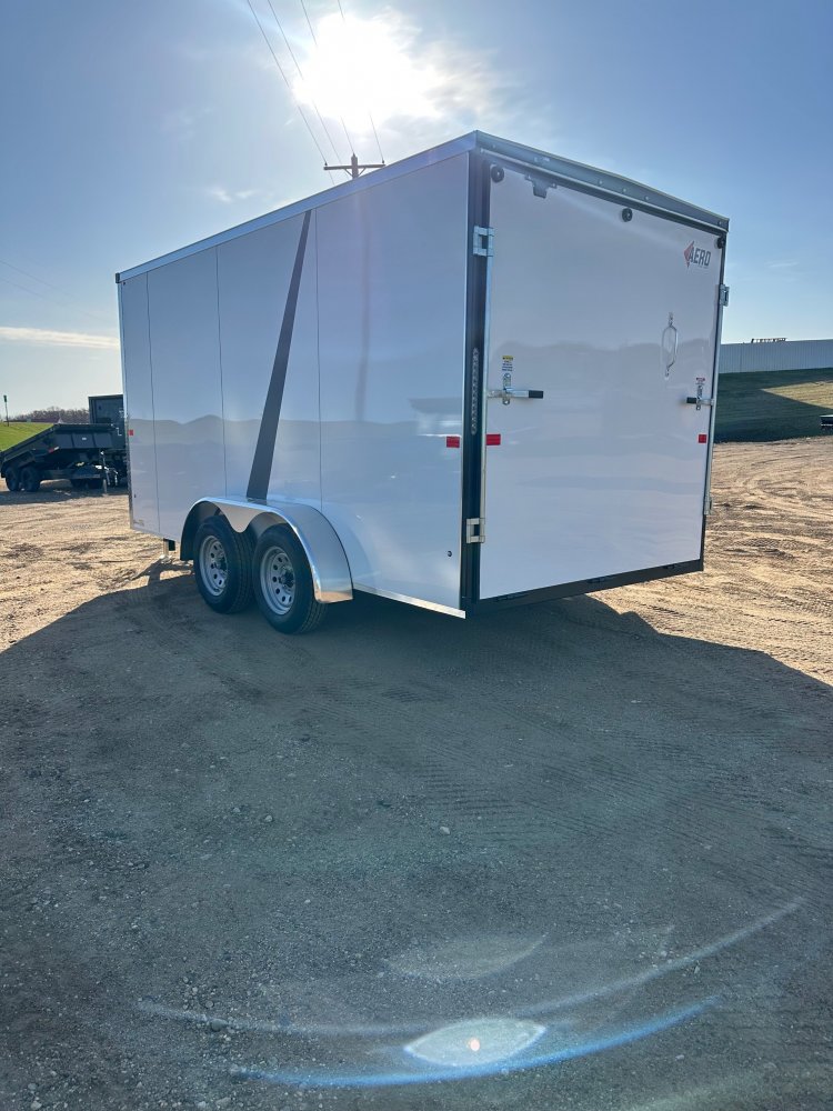 2025 AERO 7X14 WHITE ENCLOSED TRAILER