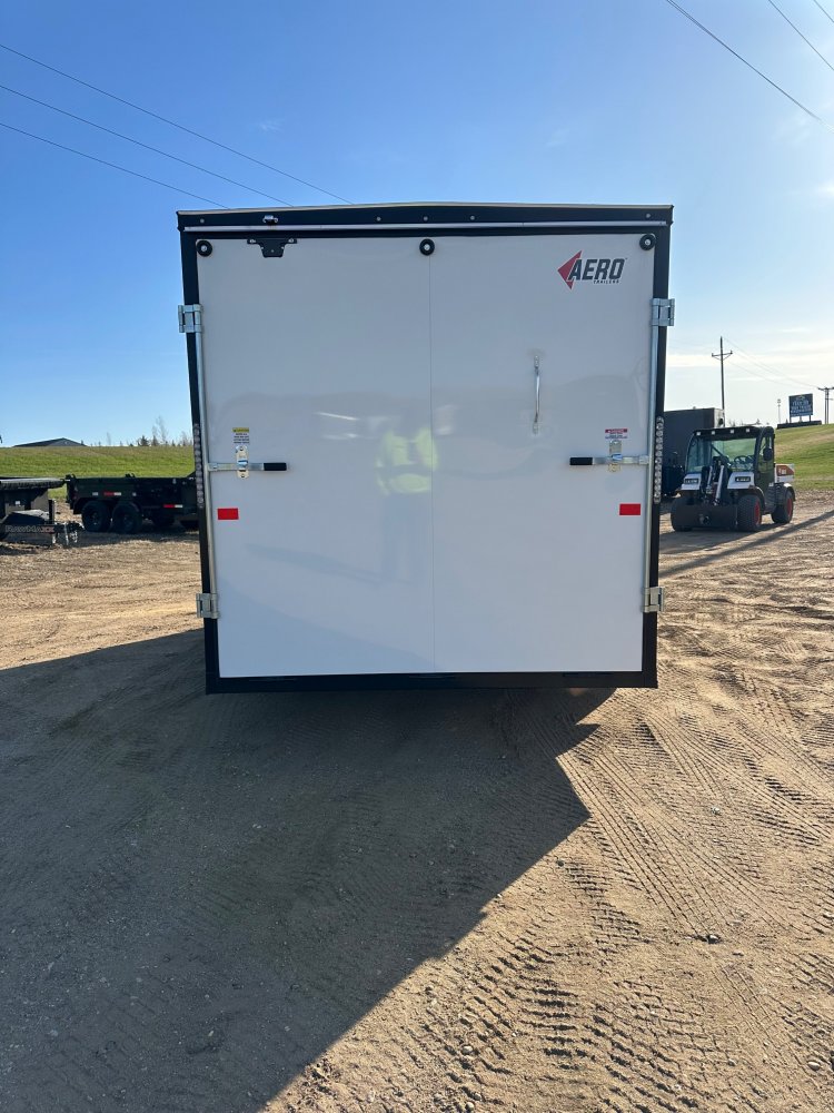 2025 AERO 7X14 WHITE ENCLOSED TRAILER