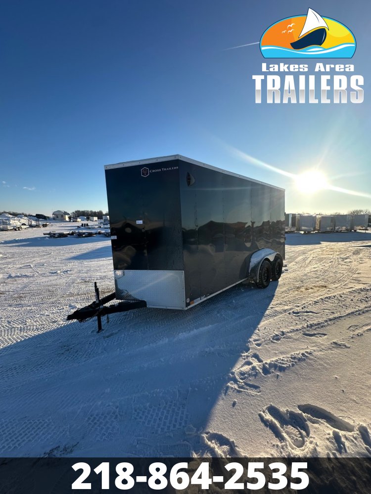 2026 CROSS 7X16 BETA BLACK ENCLOSED TRAILER