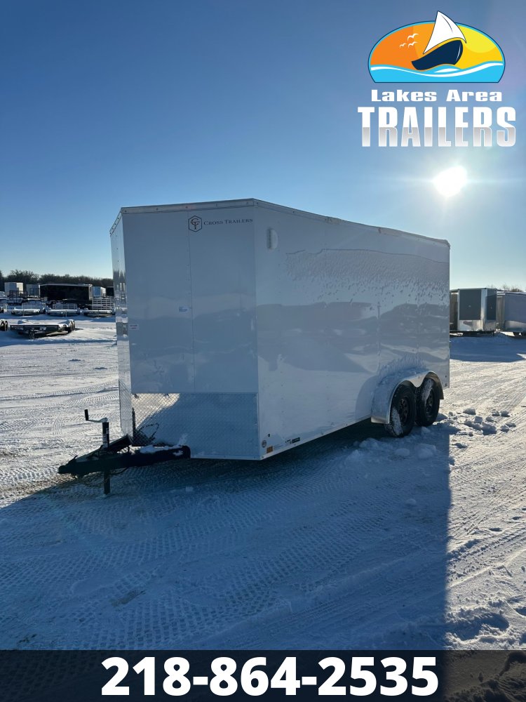 2026 CROSS 7X16 BETA WHITE ENCLOSED TRAILER