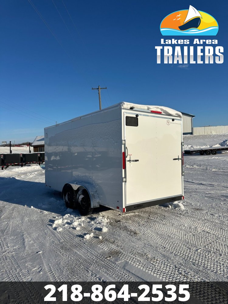 2026 CROSS 7X16 BETA WHITE ENCLOSED TRAILER