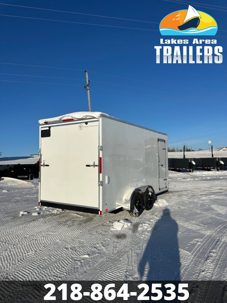 2026 CROSS 7X16 BETA WHITE ENCLOSED TRAILER