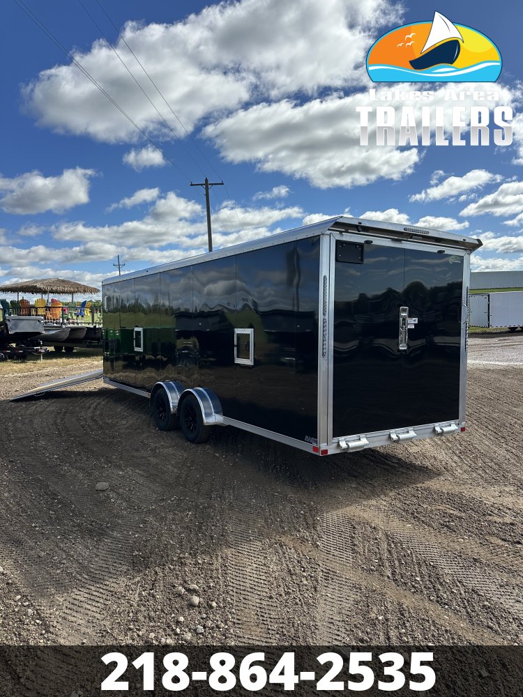 2027 NEO 7.5X29 NASX BLACK ALUMINUM ENCLOSED SNOWMOBILE TRAILER