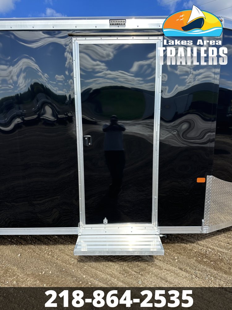 2027 NEO 7.5X29 NASX BLACK ALUMINUM ENCLOSED SNOWMOBILE TRAILER