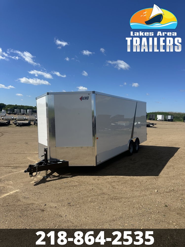 2027 AERO 8.5X20 WHITE ENCLOSED TRAILER